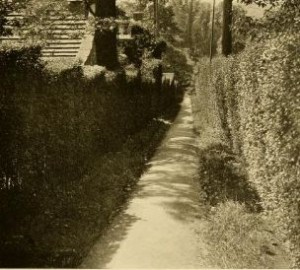 A typical pathway from 'A book of pictures in Roland Park, Baltimore, Maryland' 1911