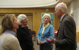 Platt speaking with folks after the event. 